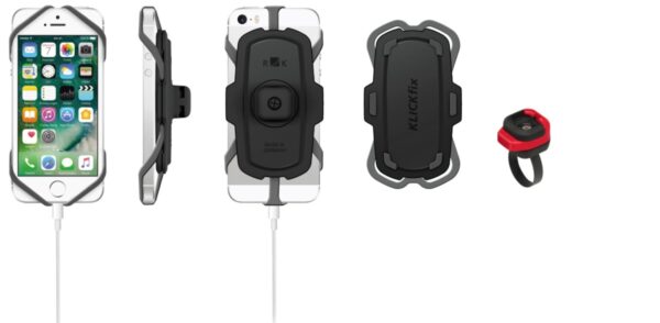 KlickFix - PhonePad - Quad Mini - Telefonholder - Drejelig - Sort