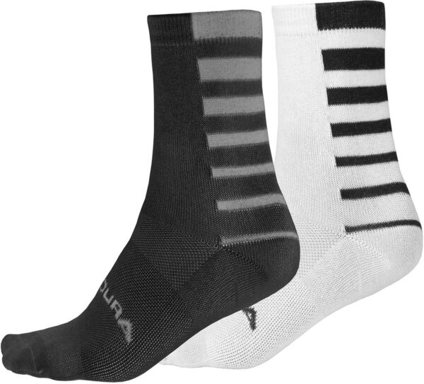Endura - Strømper - Coolmax Stripe - (Twin Pack) - Striber