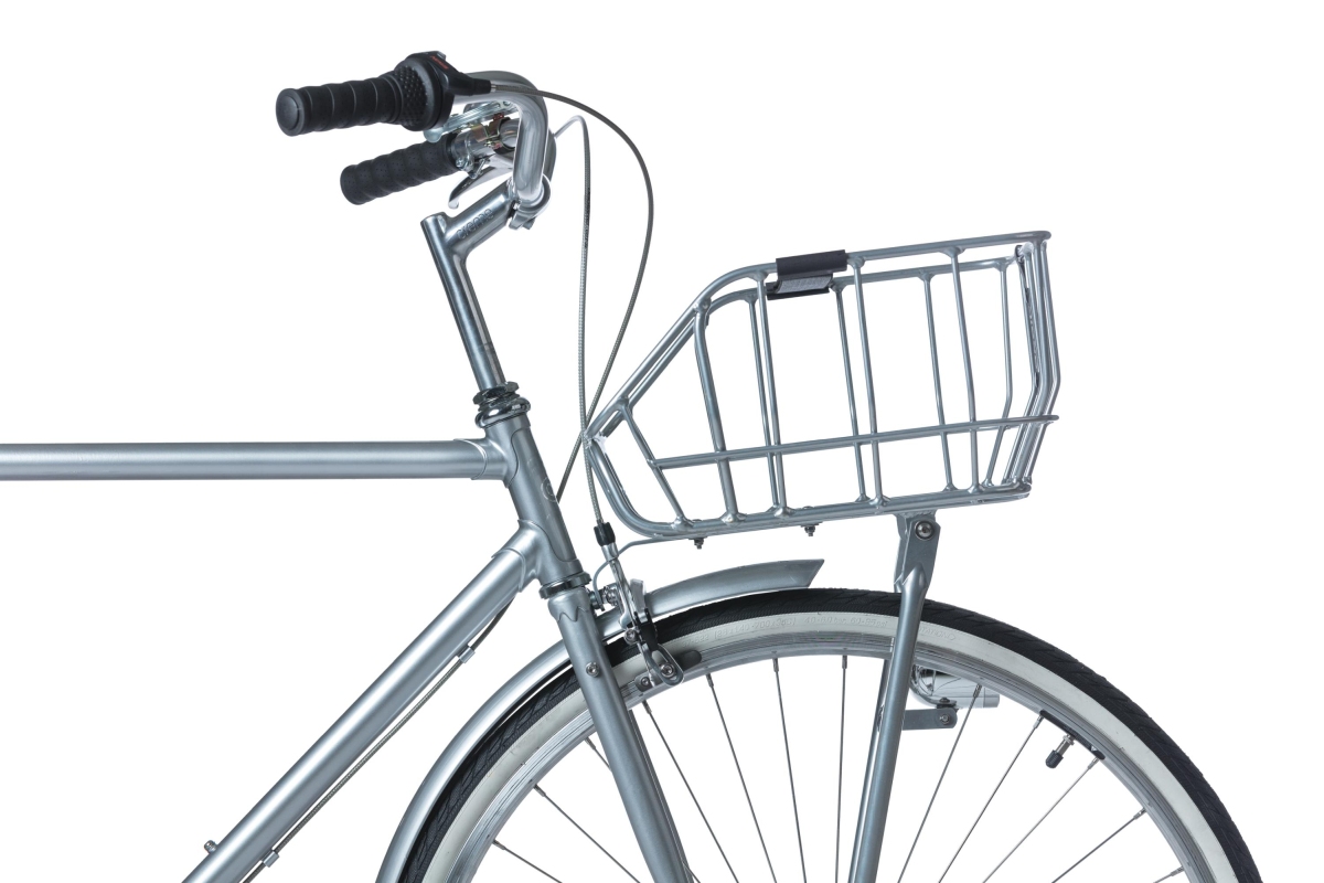 Basil - Portland - Frontkurv - 25L - Alu Krom