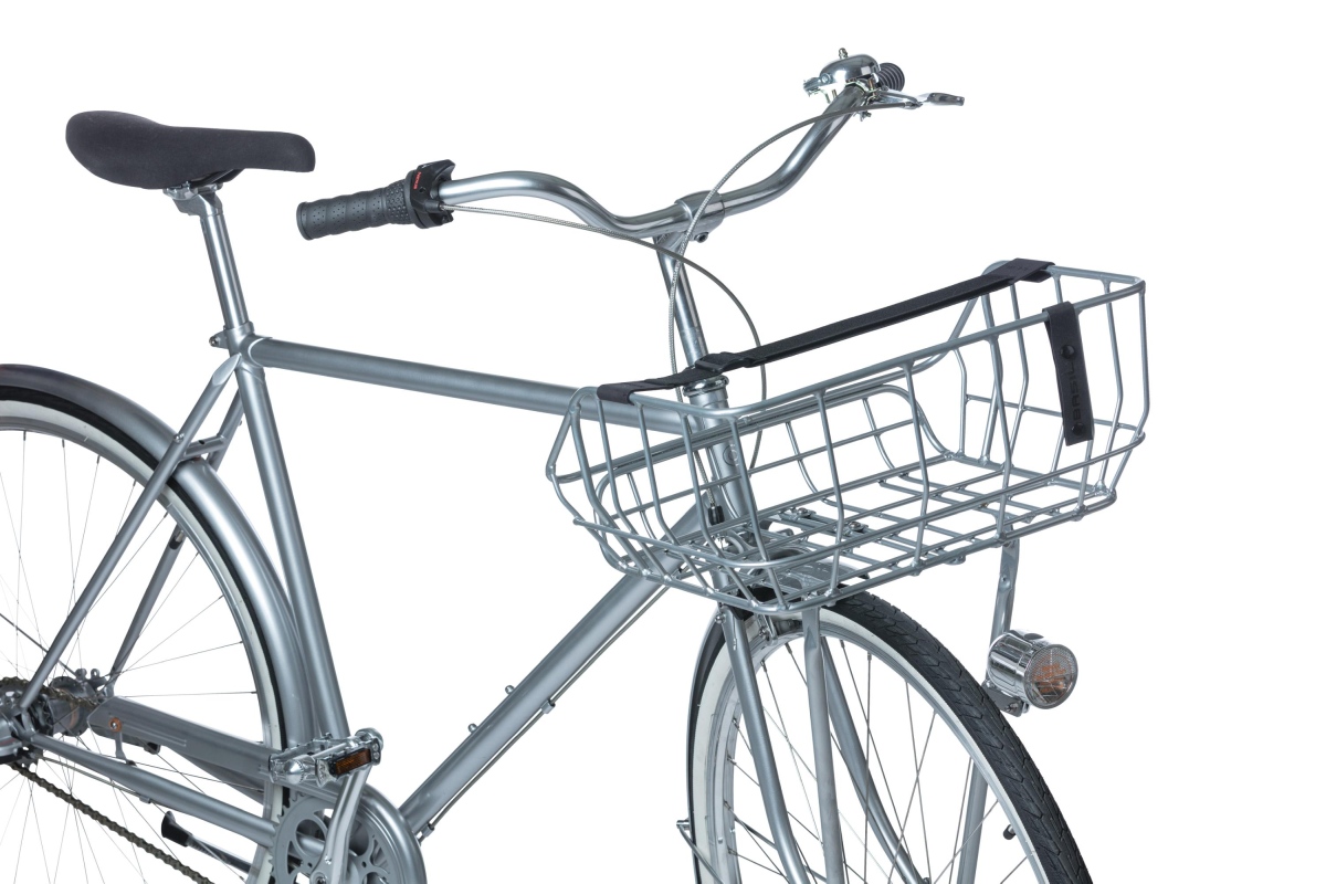 Basil - Portland - Frontkurv - 25L - Alu Krom