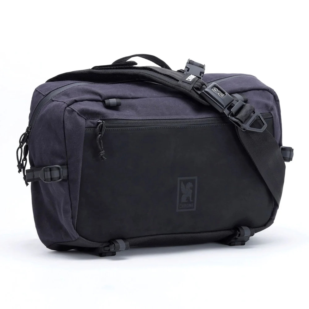 Chrome – Kadet Max – Skuldertaske – 15L – Black Canvas Leather